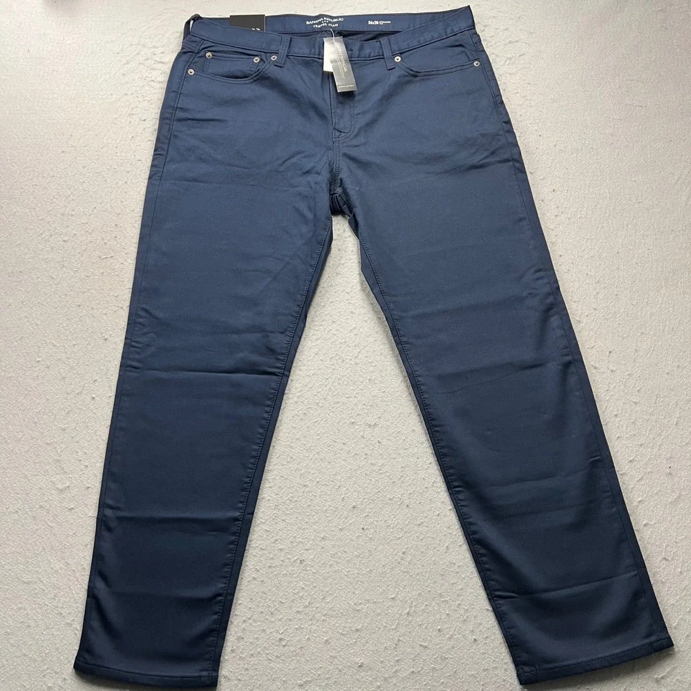 Banana Republic Travel Jean Mens 36x30 Athletic Fit Navy Blue NWT 589223-02-1